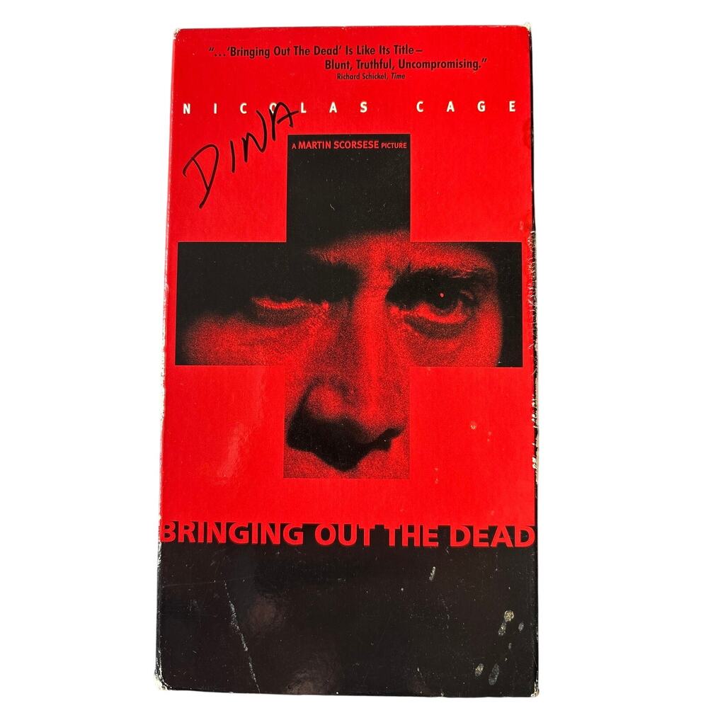 BRINGING OUT THE DEAD (2000) VHS TAPE MOVIE (HORROR/THRILLER) NICOLAS CAGE Y2K